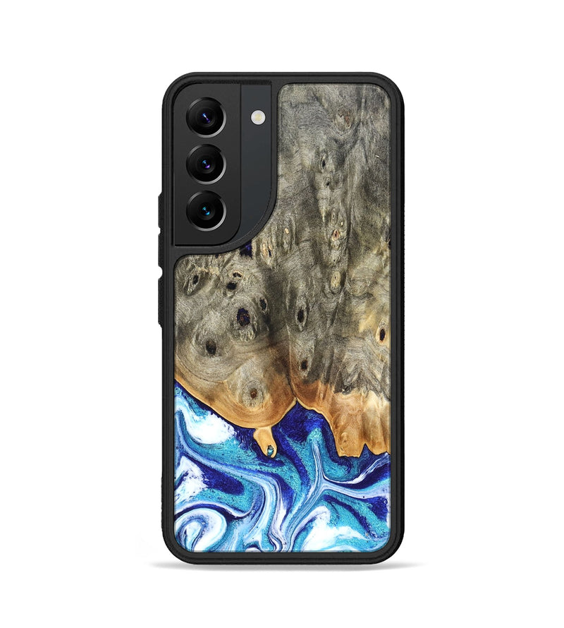 Galaxy S22 Wood Phone Case - Sherry (Blue, 823794)
