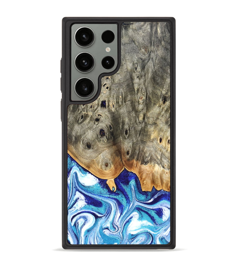 Galaxy S23 Ultra Wood Phone Case - Sherry (Blue, 823794)