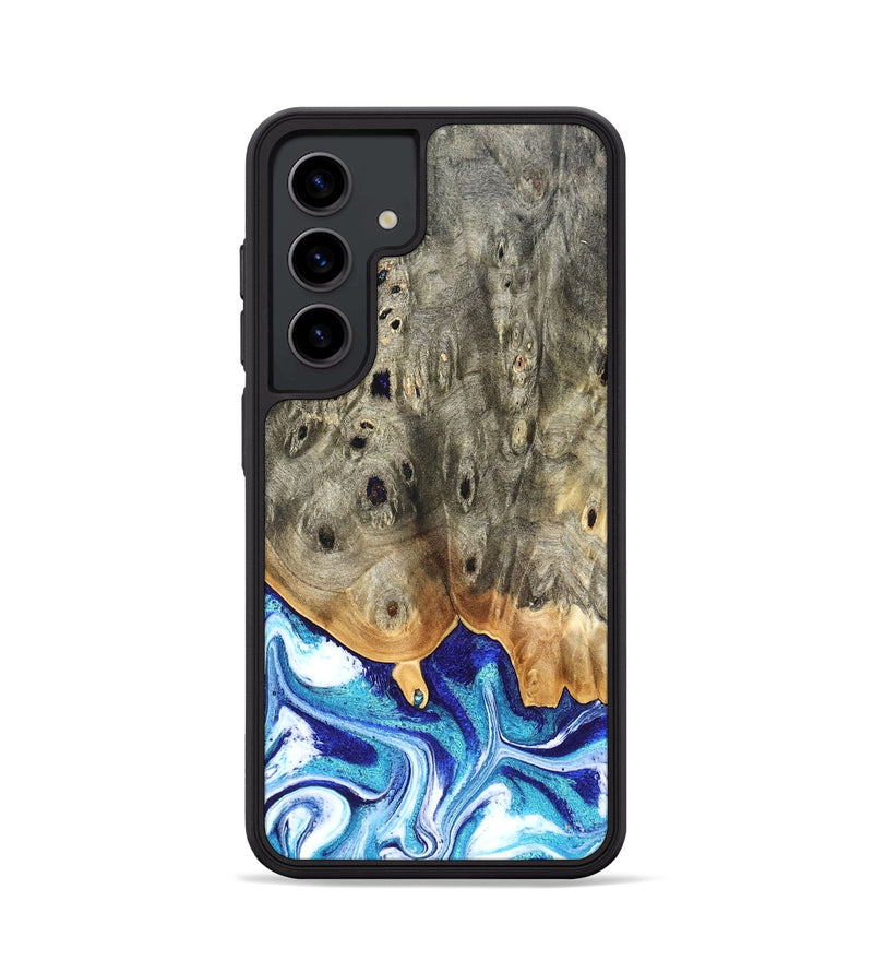 Galaxy S24 Wood Phone Case - Sherry (Blue, 823794)