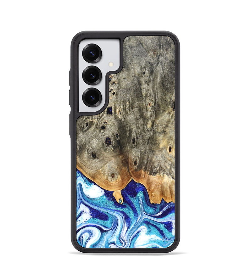 Galaxy S25 Wood Phone Case - Sherry (Blue, 823794)