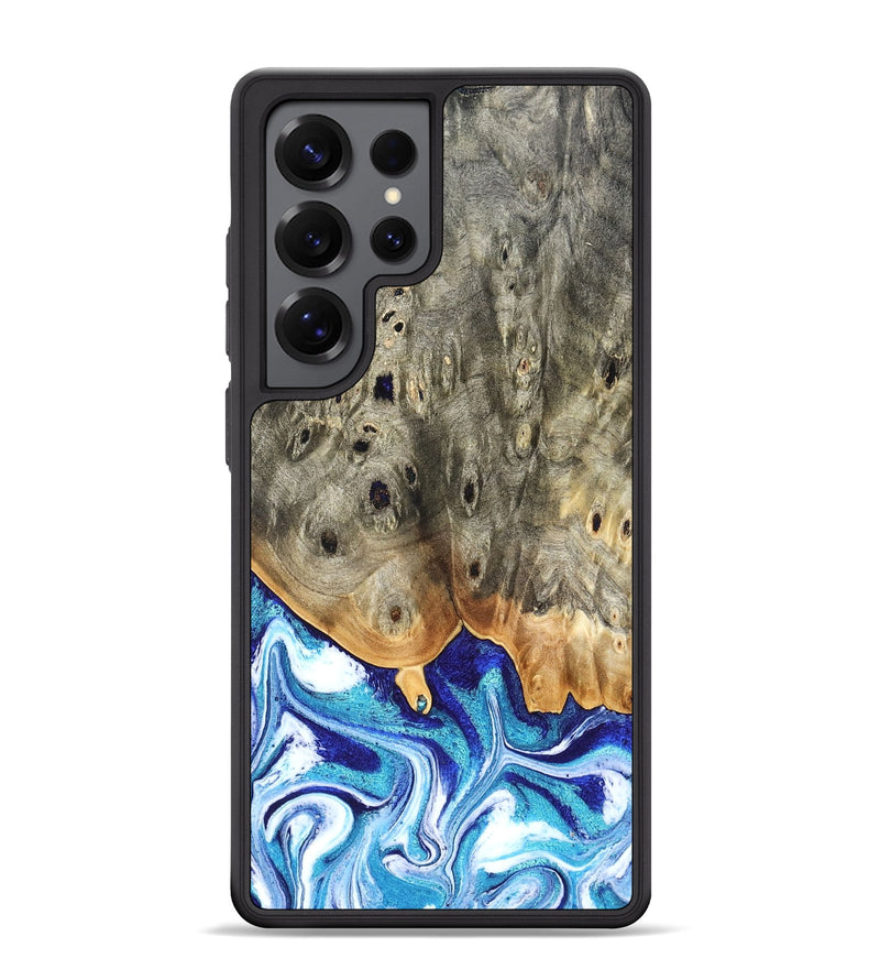 Galaxy S25 Ultra Wood Phone Case - Sherry (Blue, 823794)