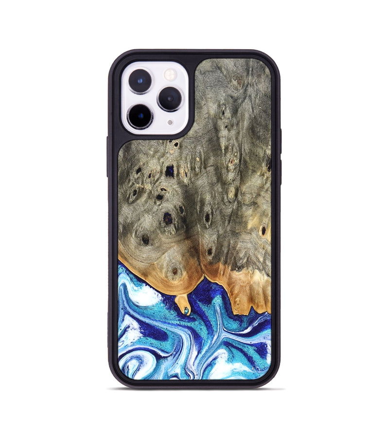 iPhone 11 Pro Wood Phone Case - Sherry (Blue, 823794)