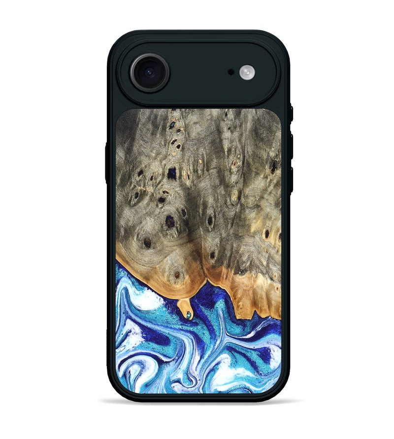 iPhone 17 Air Wood Phone Case - Sherry (Blue, 823794)