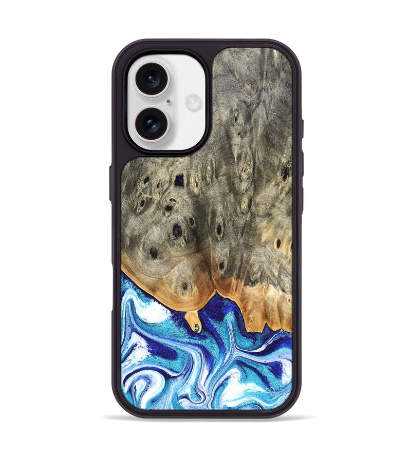 iPhone 17 Wood Phone Case - Sherry (Blue, 823794)