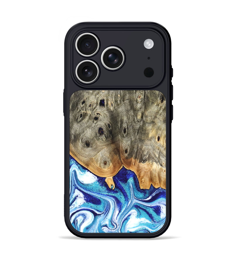iPhone 17 Pro Wood Phone Case - Sherry (Blue, 823794)