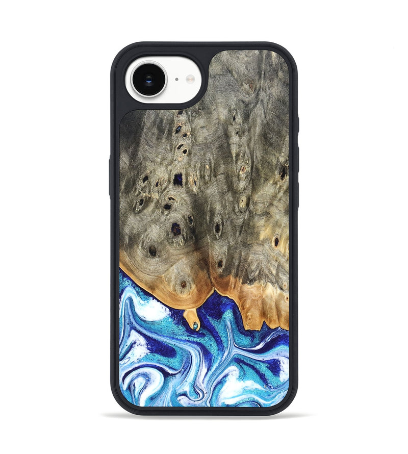 iPhone 17e Wood Phone Case - Sherry (Blue, 823794)