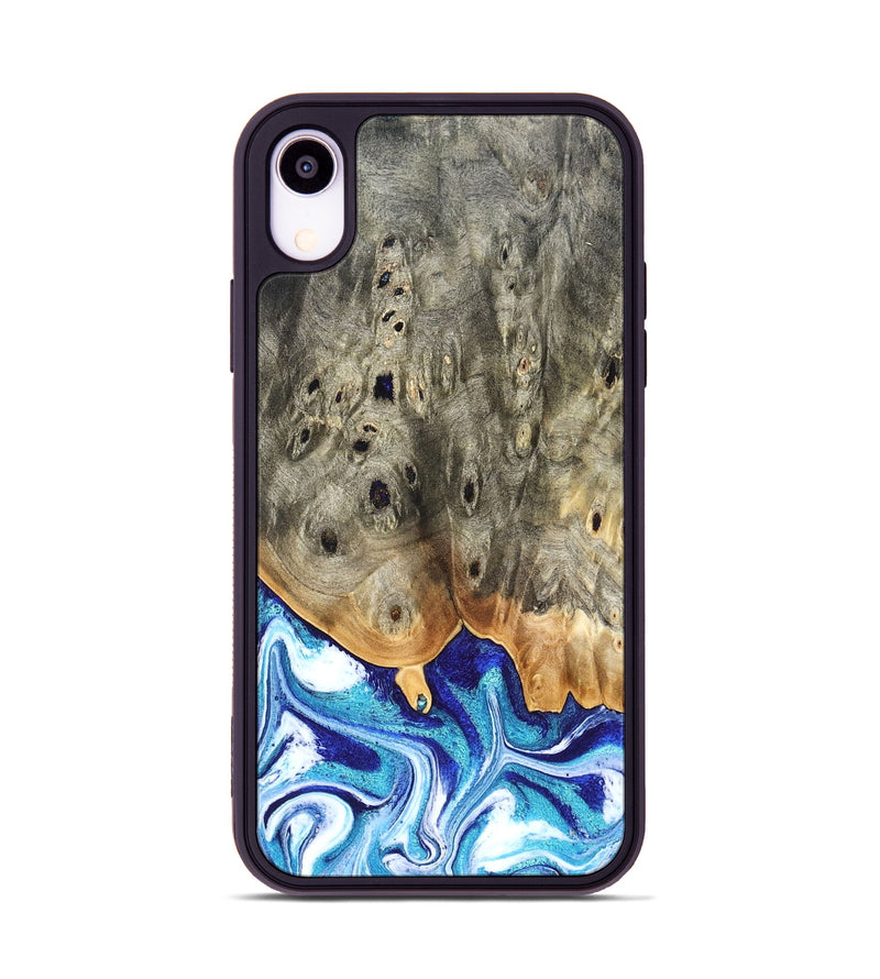 iPhone Xr Wood Phone Case - Sherry (Blue, 823794)