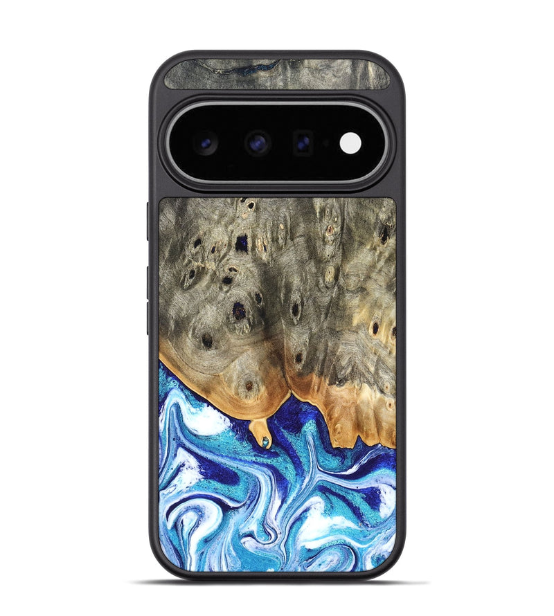Pixel 11 Pro Wood Phone Case - Sherry (Blue, 823794)