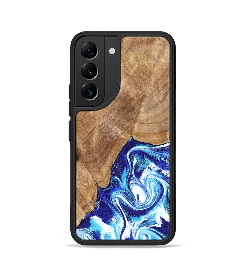 Galaxy S22 Wood Phone Case - Romeo (Blue, 823796)
