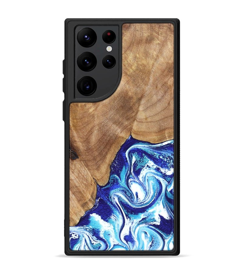 Galaxy S22 Ultra Wood Phone Case - Romeo (Blue, 823796)