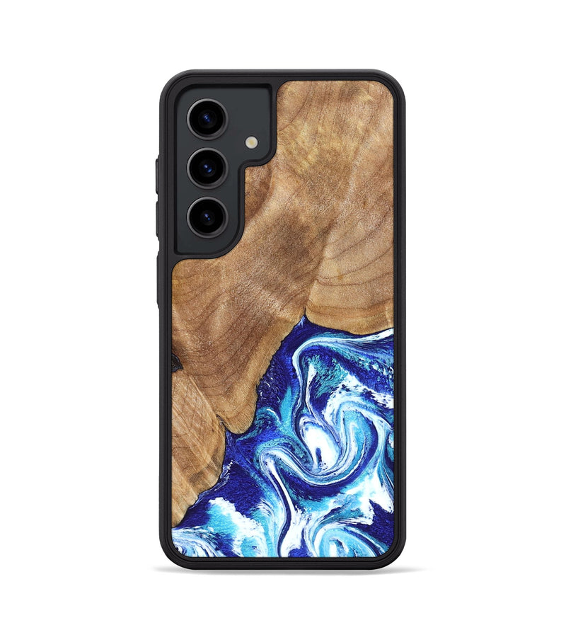 Galaxy S24 Wood Phone Case - Romeo (Blue, 823796)