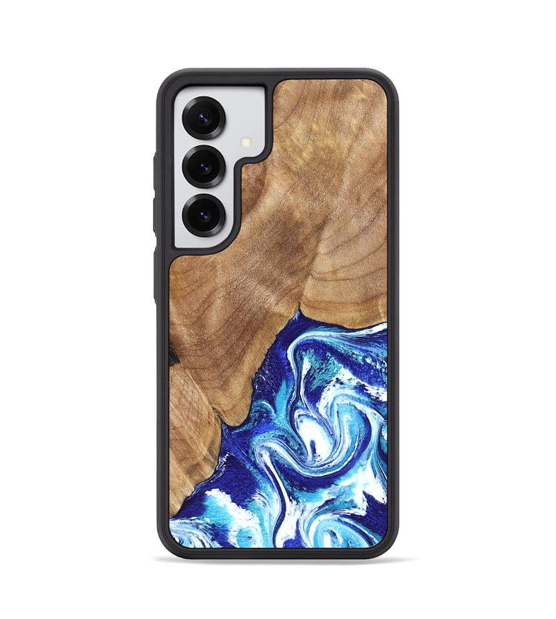 Galaxy S25 Wood Phone Case - Romeo (Blue, 823796)