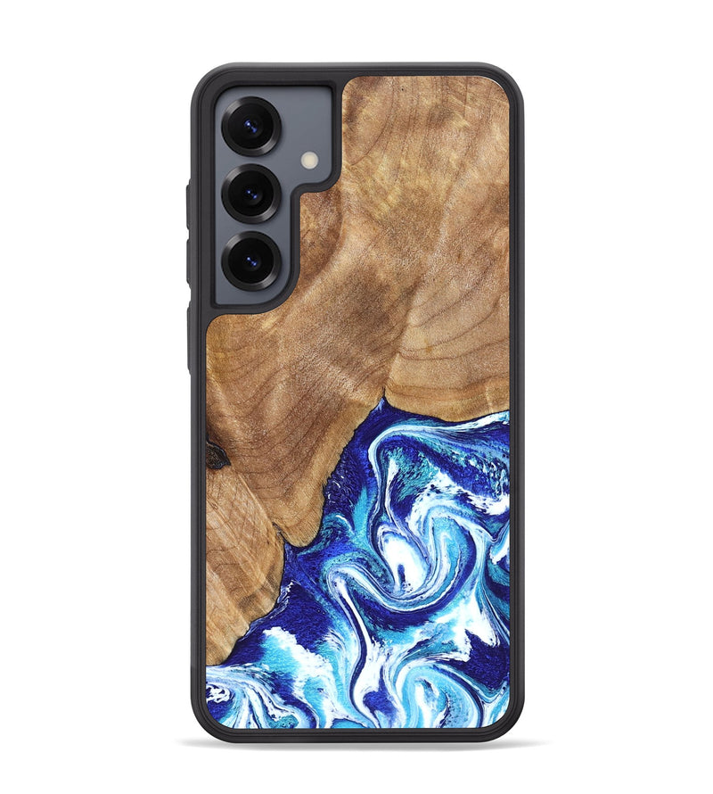 Galaxy S25 Plus Wood Phone Case - Romeo (Blue, 823796)