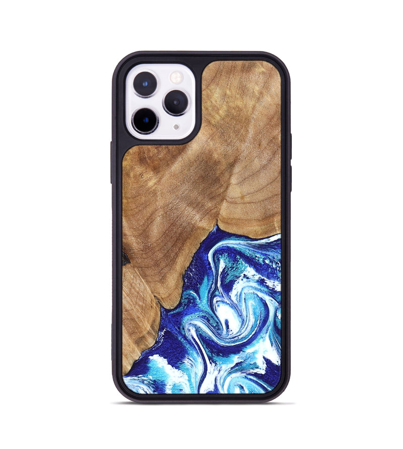 iPhone 11 Pro Wood Phone Case - Romeo (Blue, 823796)