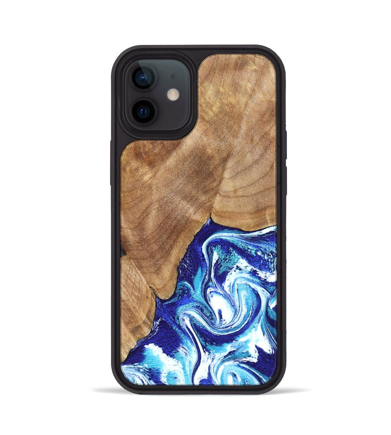 iPhone 12 Wood Phone Case - Romeo (Blue, 823796)