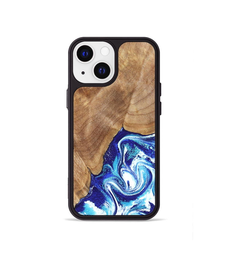 iPhone 13 mini Wood Phone Case - Romeo (Blue, 823796)