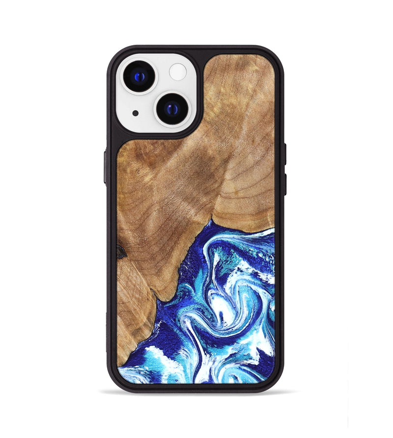 iPhone 13 Wood Phone Case - Romeo (Blue, 823796)