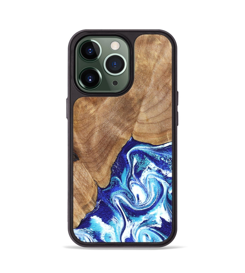 iPhone 13 Pro Wood Phone Case - Romeo (Blue, 823796)