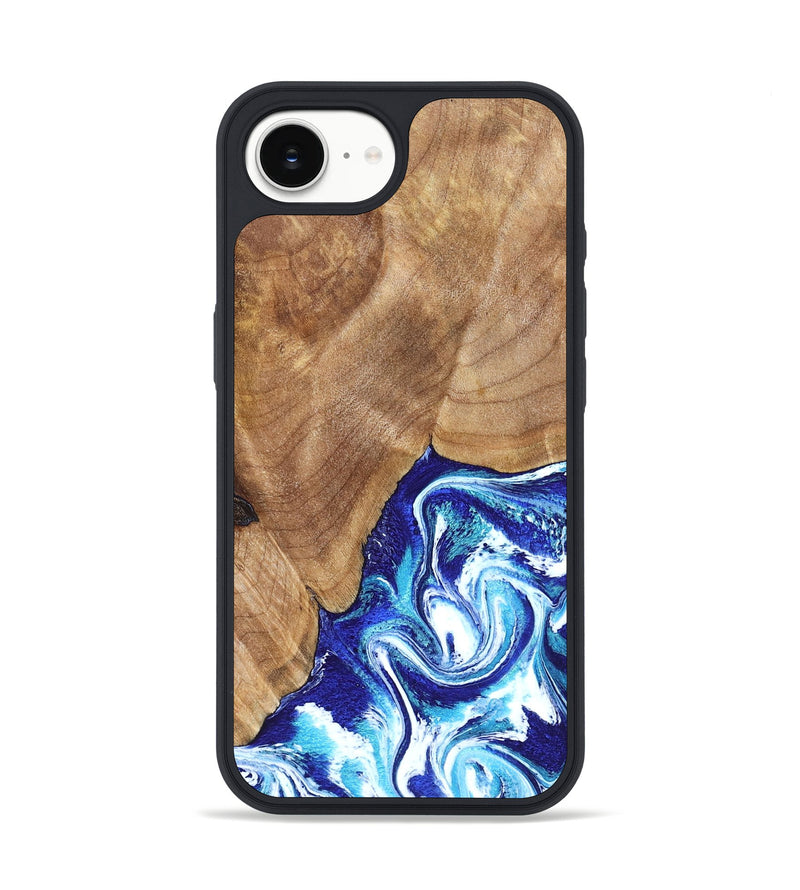 iPhone 16e Wood Phone Case - Romeo (Blue, 823796)