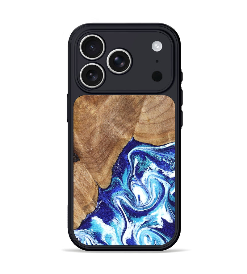 iPhone 17 Pro Wood Phone Case - Romeo (Blue, 823796)
