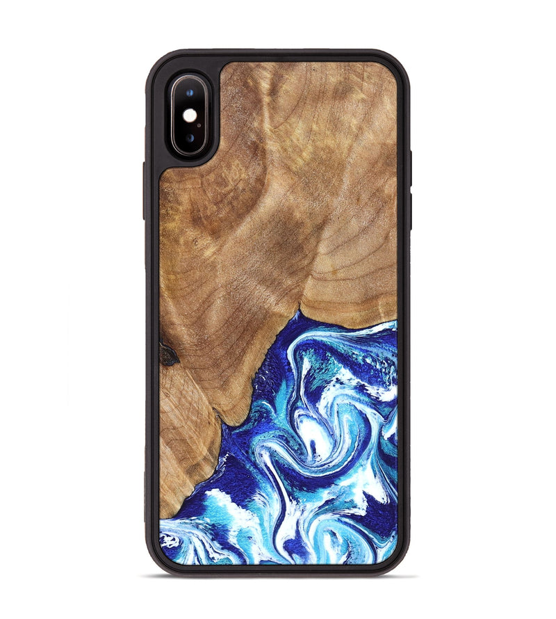 iPhone Xs Max Wood Phone Case - Romeo (Blue, 823796)