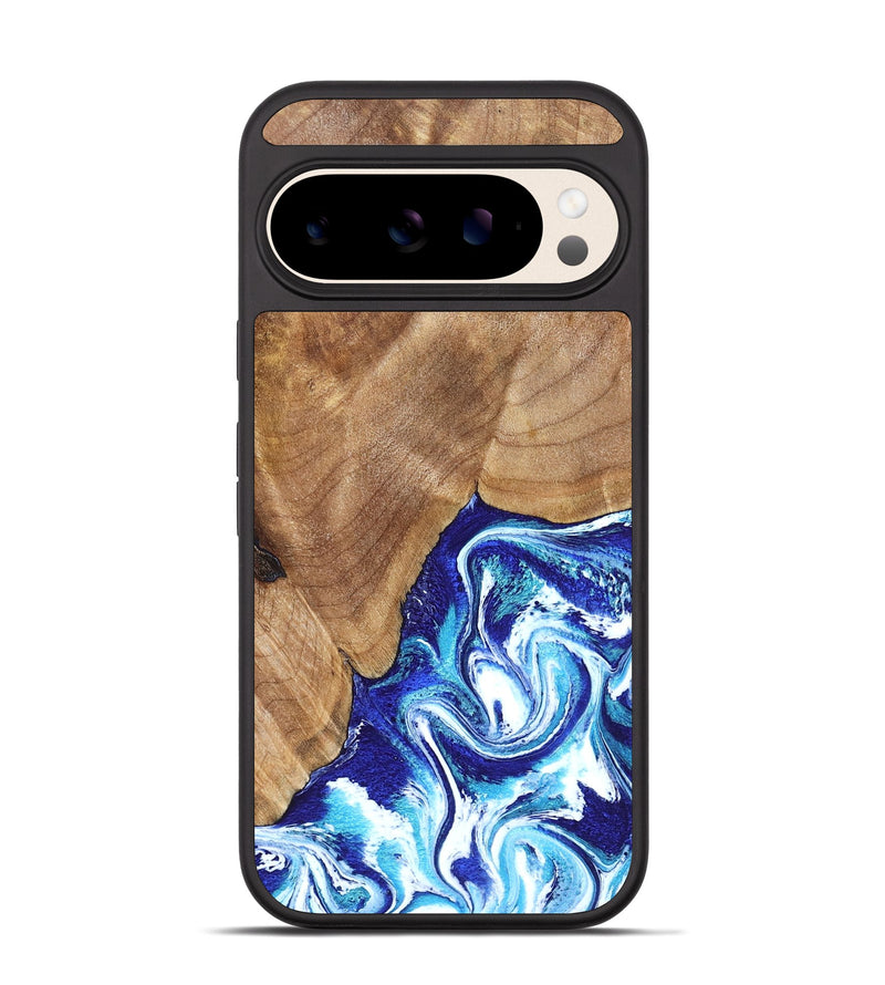 Pixel 10 Wood Phone Case - Romeo (Blue, 823796)