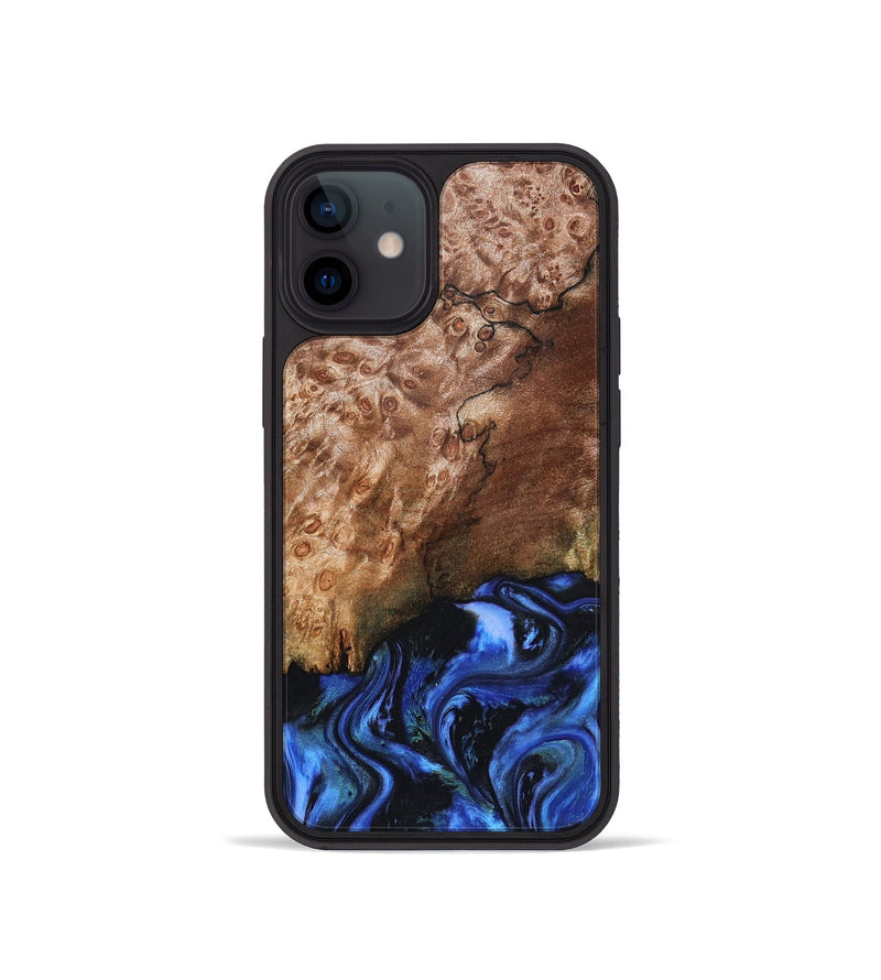 iPhone 12 mini Wood Phone Case - Kaya (Blue, 823797)