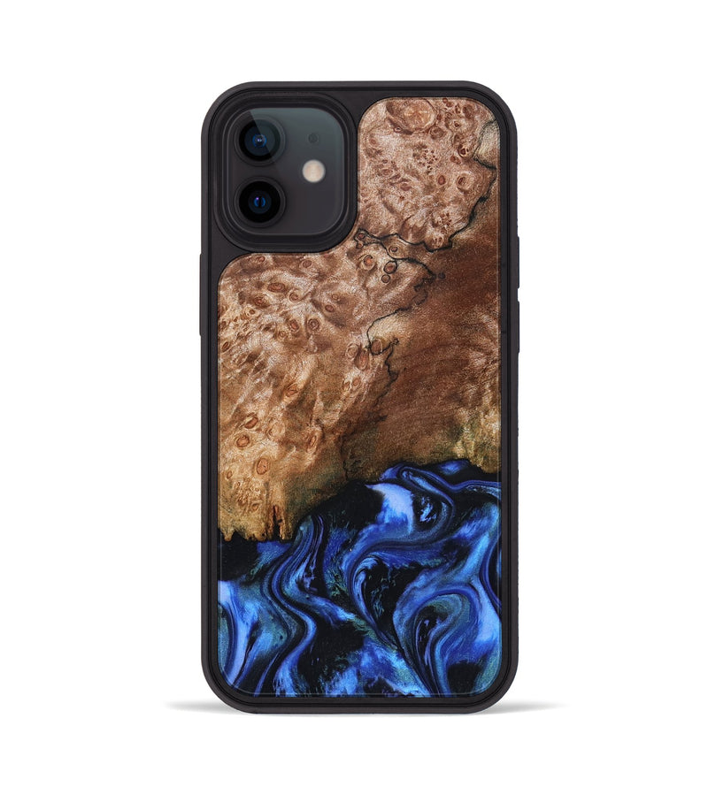 iPhone 12 Wood Phone Case - Kaya (Blue, 823797)