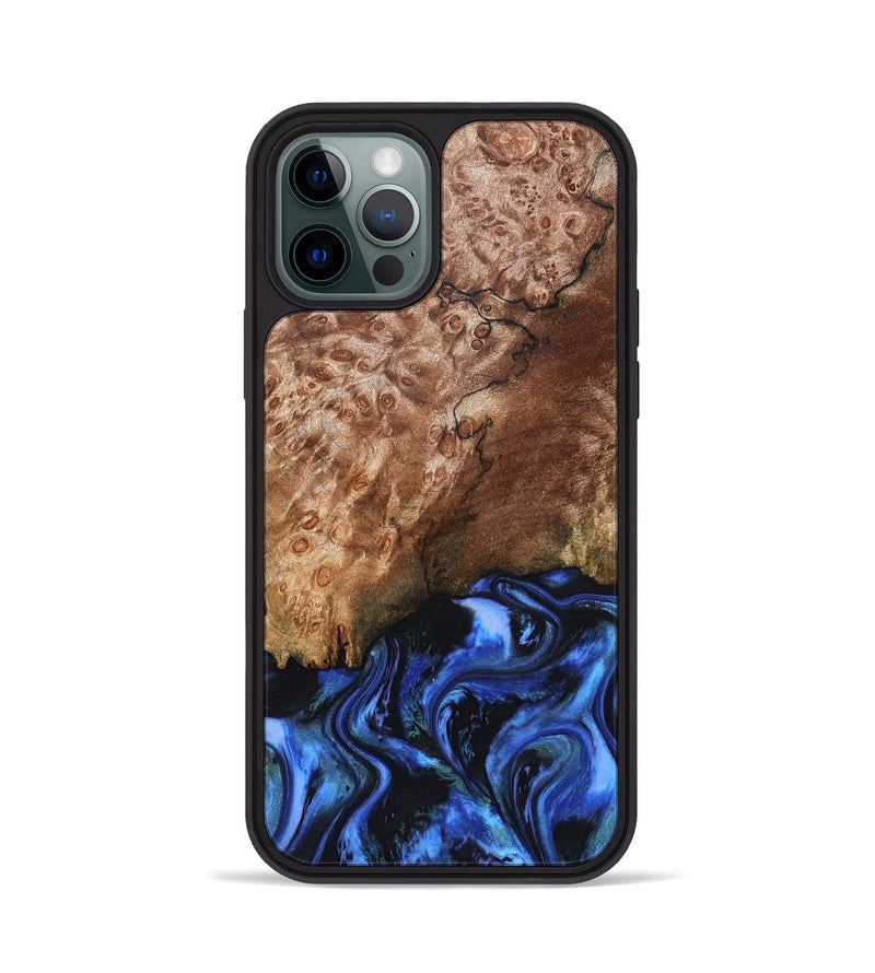 iPhone 12 Pro Wood Phone Case - Kaya (Blue, 823797)
