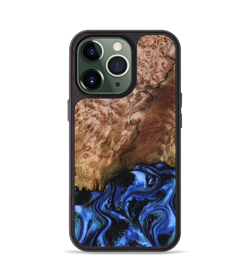 iPhone 13 Pro Wood Phone Case - Kaya (Blue, 823797)