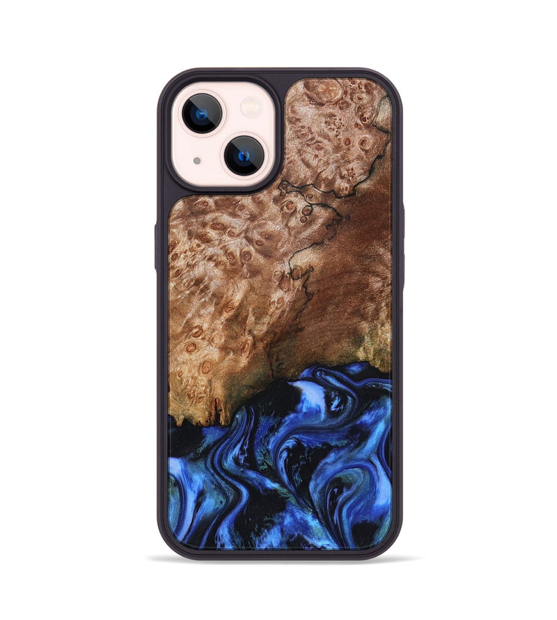iPhone 14 Wood Phone Case - Kaya (Blue, 823797)