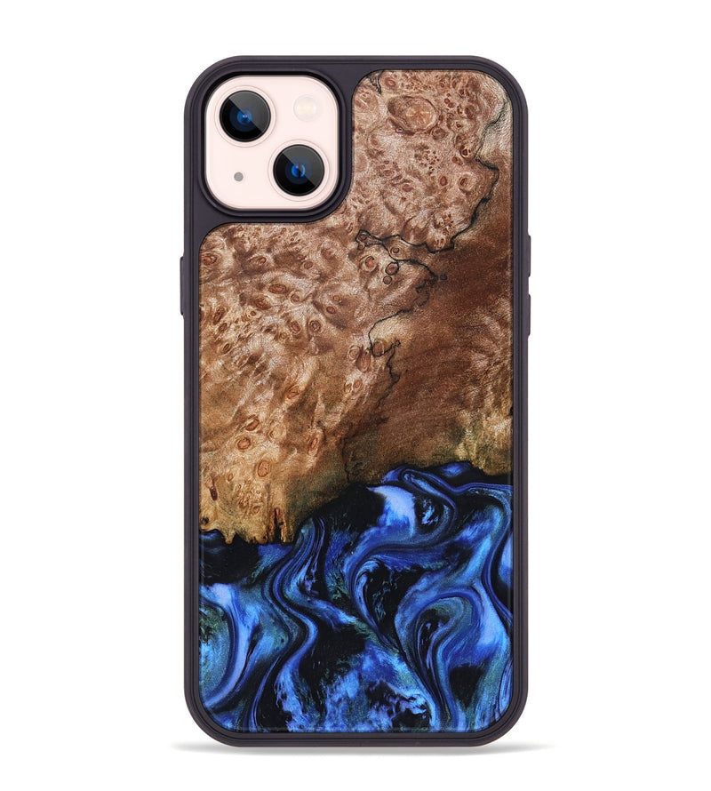 iPhone 14 Plus Wood Phone Case - Kaya (Blue, 823797)