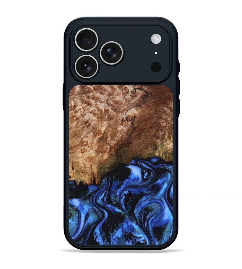 iPhone 17 Pro Max Wood Phone Case - Kaya (Blue, 823797)