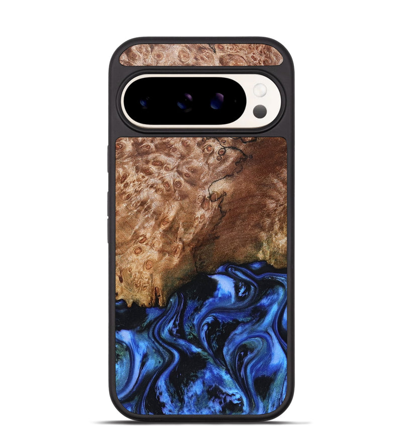 Pixel 9 Wood Phone Case - Kaya (Blue, 823797)