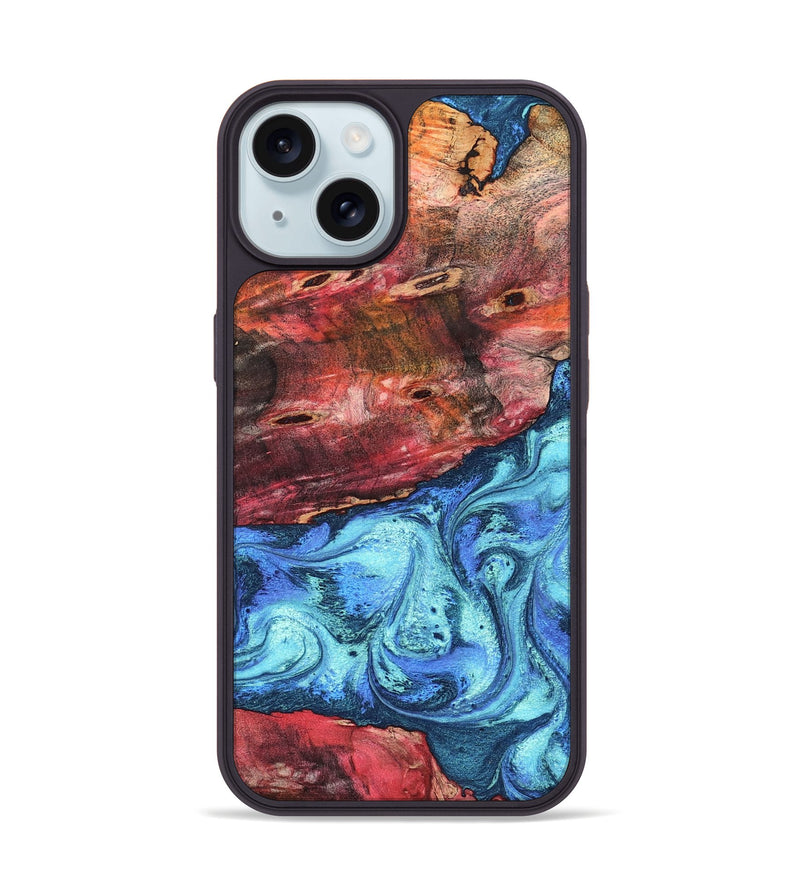iPhone 15 Wood Phone Case - Mittie (Merica, 823798)