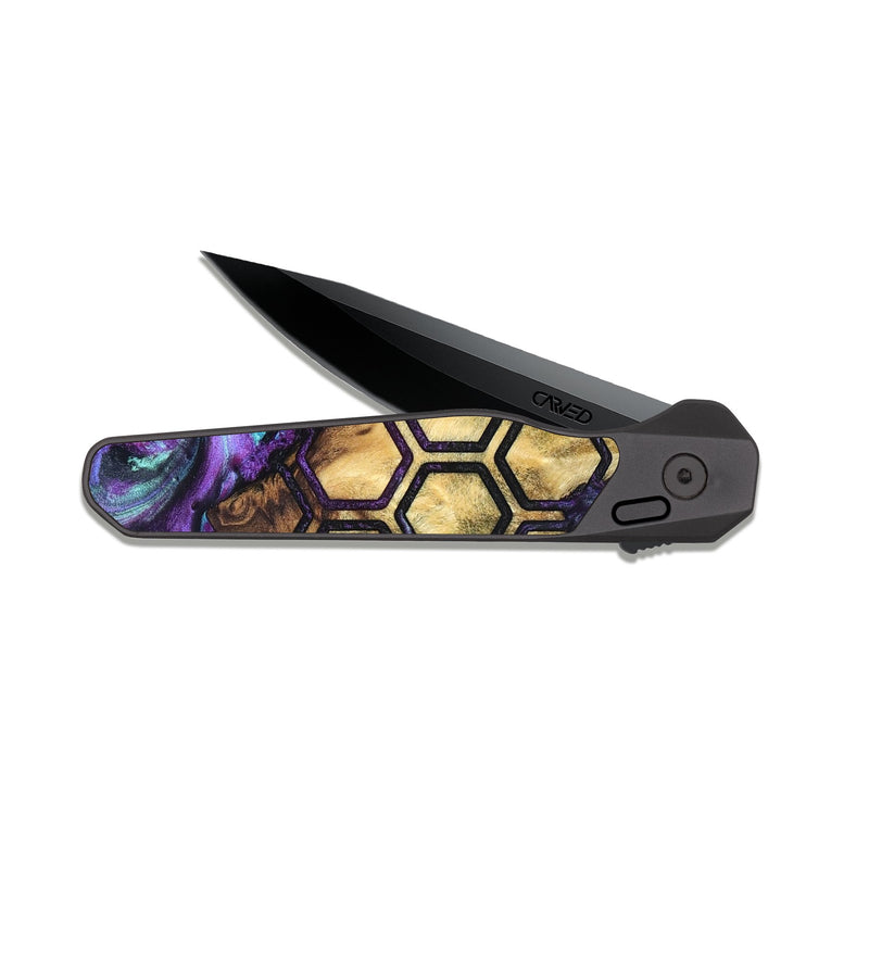 EDC Dark Slate Wood Pocket Knife - Bobbie (Pattern, 823803)