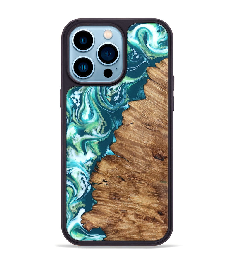 iPhone 14 Pro Max Wood Phone Case - Ricardo (Neon, 823838)