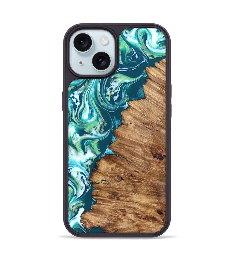 iPhone 15 Wood Phone Case - Ricardo (Neon, 823838)