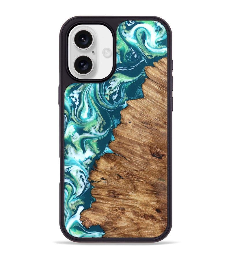 iPhone 16 Plus Wood Phone Case - Ricardo (Neon, 823838)