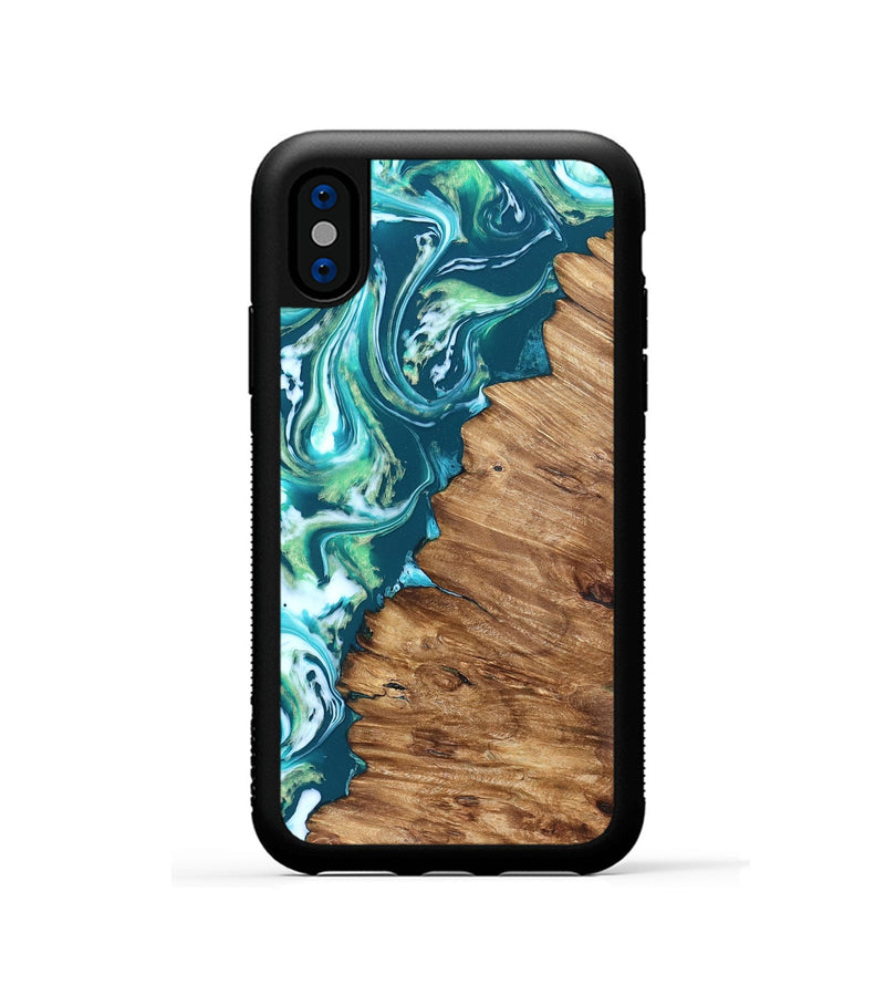 iPhone Xs Wood Phone Case - Ricardo (Neon, 823838)