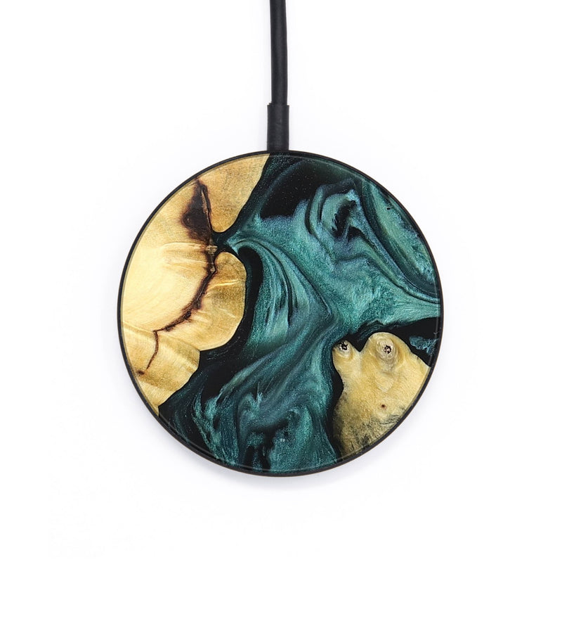 Circle Wood Wireless Charger - Jeremie (Green, 823839)