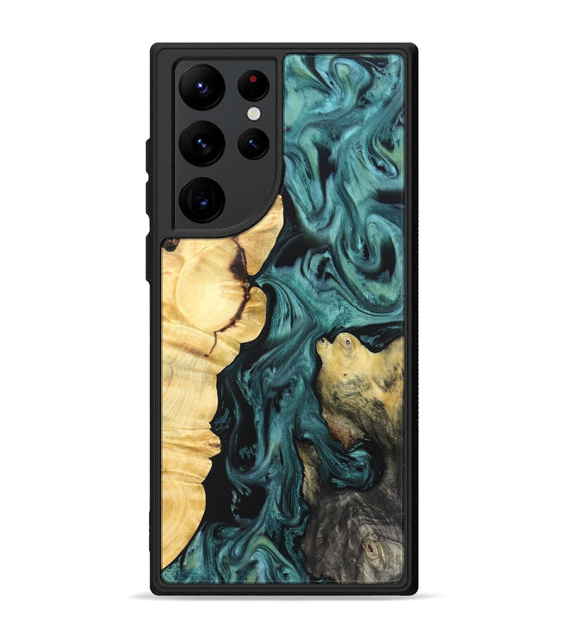 Galaxy S22 Ultra Wood Phone Case - Jeremie (Green, 823839)