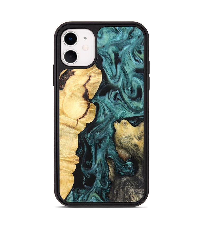 iPhone 11 Wood Phone Case - Jeremie (Green, 823839)