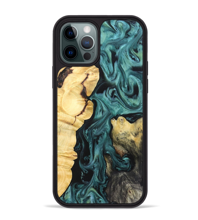 iPhone 12 Pro Max Wood Phone Case - Jeremie (Green, 823839)