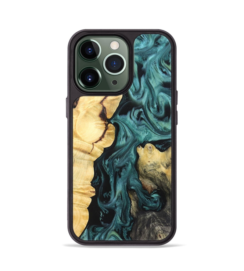 iPhone 13 Pro Wood Phone Case - Jeremie (Green, 823839)