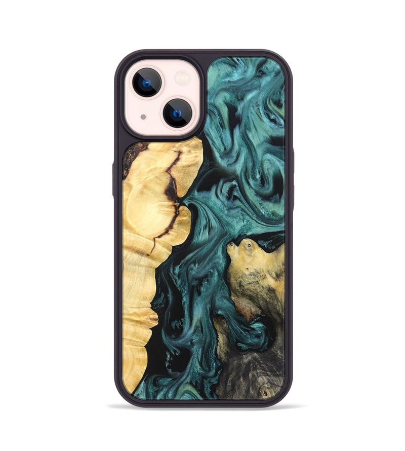 iPhone 14 Wood Phone Case - Jeremie (Green, 823839)