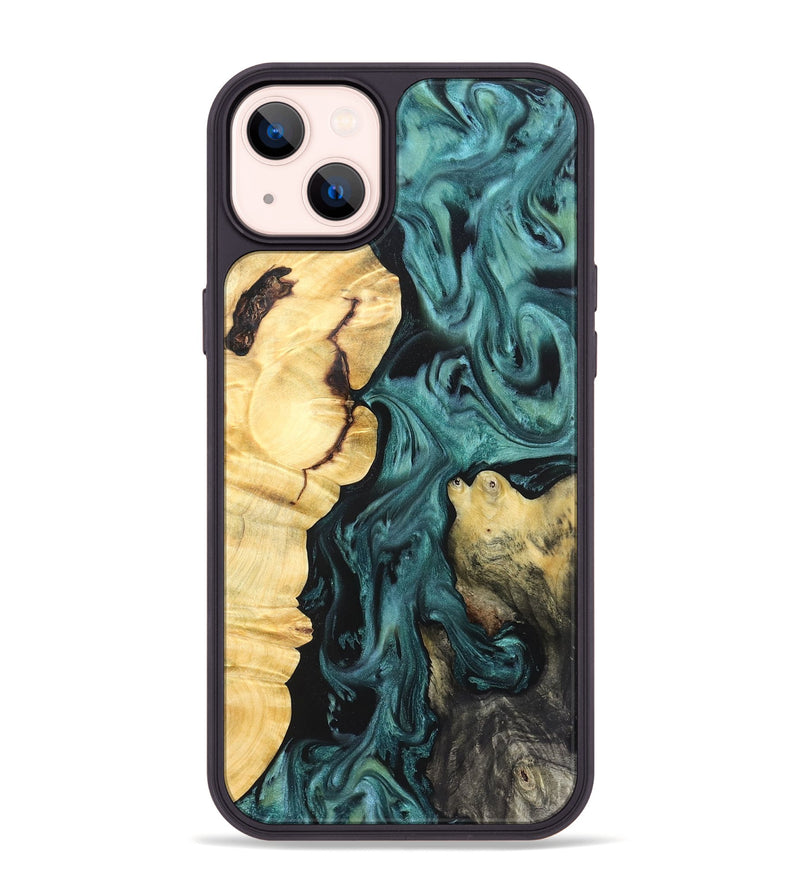 iPhone 14 Plus Wood Phone Case - Jeremie (Green, 823839)