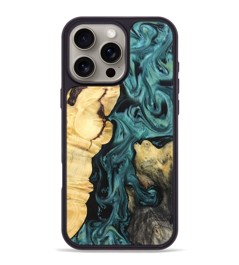 iPhone 16 Pro Max Wood Phone Case - Jeremie (Green, 823839)