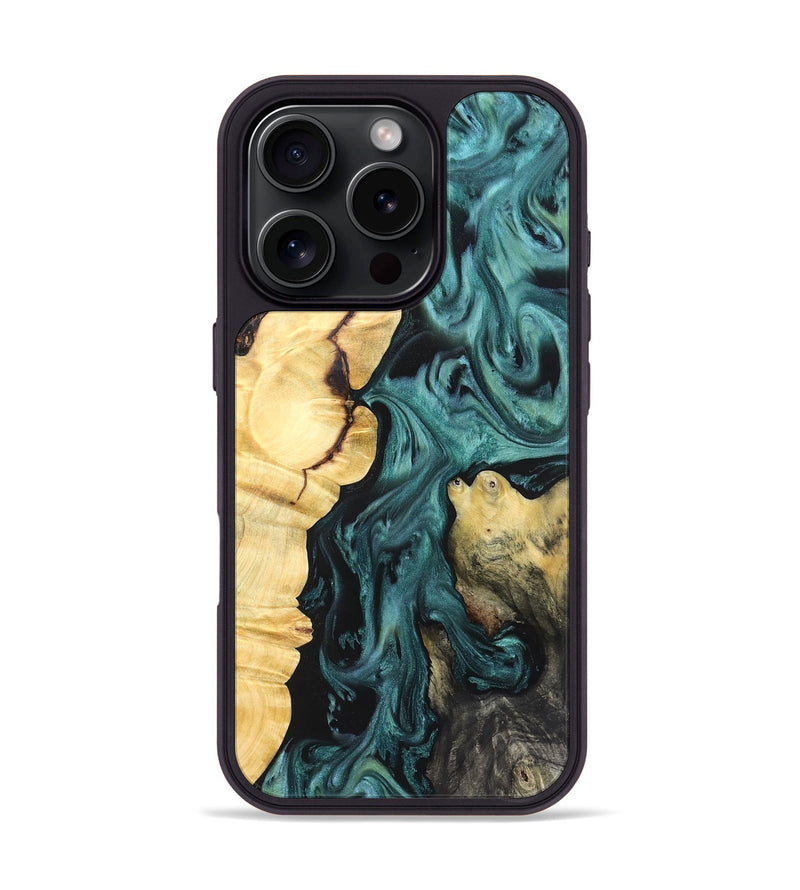 iPhone 16 Pro Wood Phone Case - Jeremie (Green, 823839)
