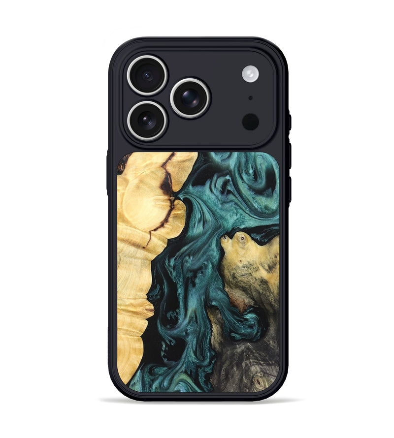 iPhone 17 Pro Wood Phone Case - Jeremie (Green, 823839)
